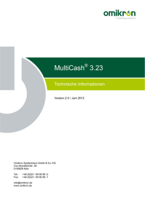 Technische Informationen MultiCash 3.23 de