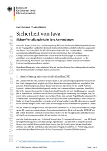 Sicherheit von Java - Sichere Verteilung lokaler Anwendungen