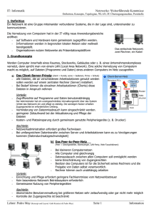 IT: Informatik Netzwerke: Weiterführende Kenntnisse Seite 1