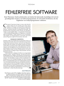 fehlerfreie software - Universität Innsbruck