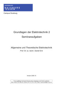 Grundlagen der Elektrotechnik 2 Seminaraufgaben