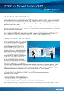 SAP ERP und Microsoft Dynamics™ CRM