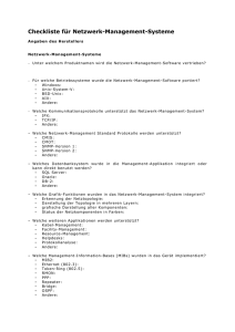 Checkliste für Netzwerk-Management