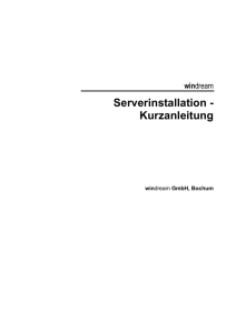 Serverinstallation - Kurzanleitung