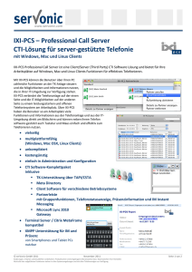 IXI-PCS – Professional Call Server CTI-Lösung für server