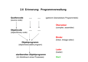 2.6 Erinnerung: Programmverwaltung