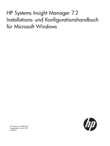 HP Systems Insight Manager 7.2 Installations