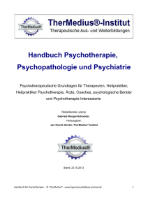Handbuch Psychotherapie, Psychopathologie und Psychiatrie