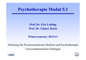Psychotherapie - psychosomatik