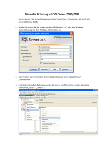 Manuelle Sicherung mit SQL Server 2005_2008