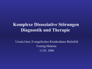 Komplexe Dissoziative Störungen Diagnostik und Therapie