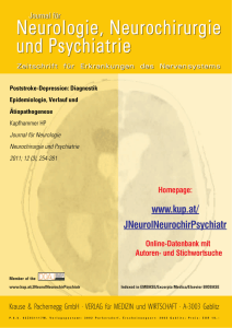 Poststroke-Depression: Diagnostik, Epidemiologie, Verlauf und