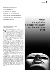 Wenn mangelndes Selbstbewusstsein auf Buddhismus trifft