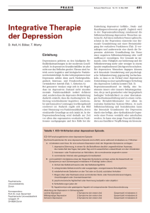 Integrative Therapie der Depression