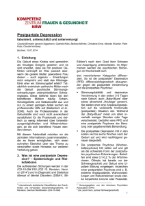 Postpartale Depression - Frauenundgesundheit-NRW