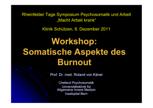 Workshop: Somatische Aspekte des Burnout