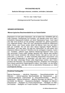 Männer-Depression - Psychosoziale Gesundheit