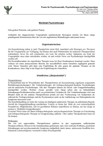 Merkblatt Psychotherapie - Gruppentherapie Würzburg