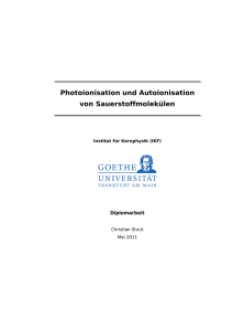 Photoionisation und Autoionisation von Sauerstoffmolekülen