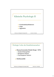 Klinische Psychologie II - Pädagogische Hochschule Ludwigsburg