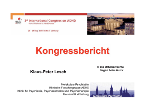 3. Internationaler Kongress über ADHS 2011 - ADHS