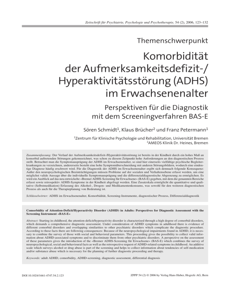 Komorbidität Der Aufmerksamkeitsdefizit