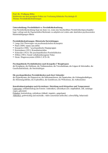Persönlichkeitsstörungen - Klinische Psychologie Mainz