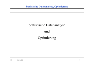 Statistische Datenanalyse und Optimierung