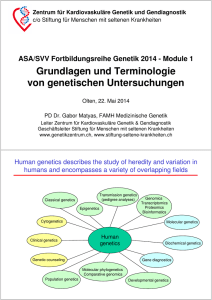 Gabor Matyas: «Grundlagen und Terminologie von genetischen