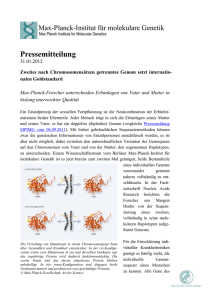 Pressemitteilung - Max Planck Institut für molekulare Genetik