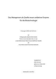 Das Metagenom als Quelle neuer oxidativer Enzyme für die