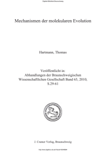 Mechanismen der molekularen Evolution