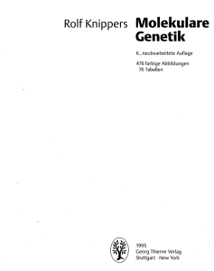 Rolf Knippers Molekulare Genetik