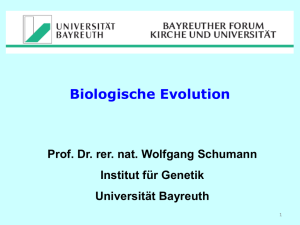 Biologische Evolution - Universität Bayreuth