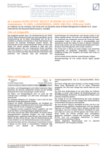 Wesentliche Anlegerinformationen - db X-trackers