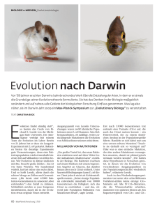 Evolution nach Darwin - Max-Planck