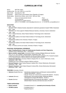 curriculum vitae - Zentrum für Kardiovaskuläre Genetik und