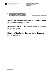 Répertoire officiel des communes de Suisse