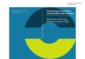Forschung an humanen embryonalen Stammzellen (Druckversion