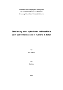 Etablierung einer optimierten Helferzelllinie zum Genvektortransfer