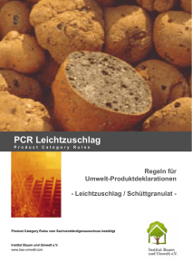 PCR Leichtzuschlag - Institut Bauen und Umwelt