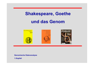 Shakespeare, Goethe und das Genom