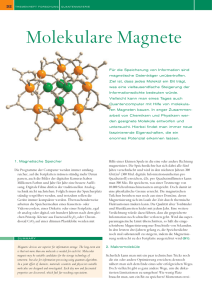 Molekulare Magnete - Universität Stuttgart