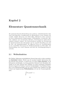 Kapitel 2 Elementare Quantenmechanik