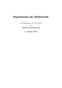 Repetitorium der Mathematik