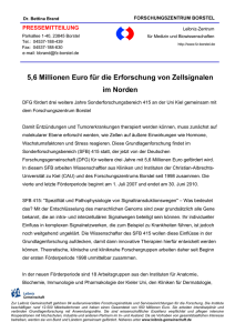 5,6 Millionen Euro für die Erforschung von Zellsignalen im Norden