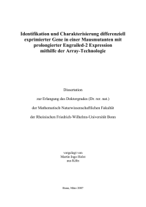 Identifikation und Charakterisierung differenziell exprimierter Gene