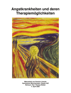 Angstkrankheiten und deren Therapiemöglichkeiten