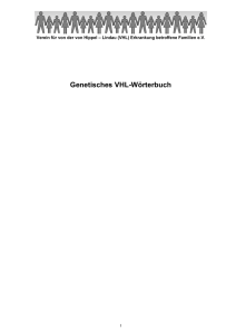 Genetisches VHL-Wörterbuch - von Hippel
