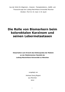 Die Rolle von Biomarkern beim kolorektalen Karzinom und seinen